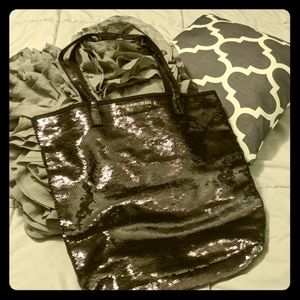 Victoria's Secret Black Sequin Bag